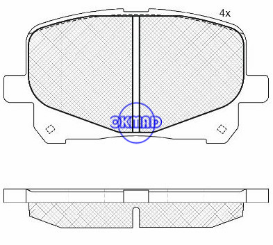 TOYOTA PREVIA brake pad FMSI:D1227-8346 OEM:04465-28410 WVA:24522,F1227